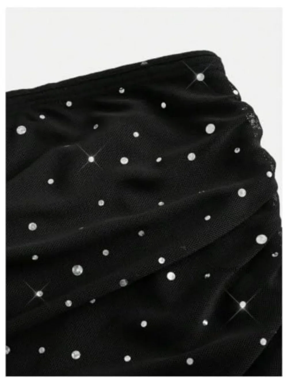 Sequin Corset Tube Top Sleeveless High Stretch Rhinestone Party Crop Bandeau